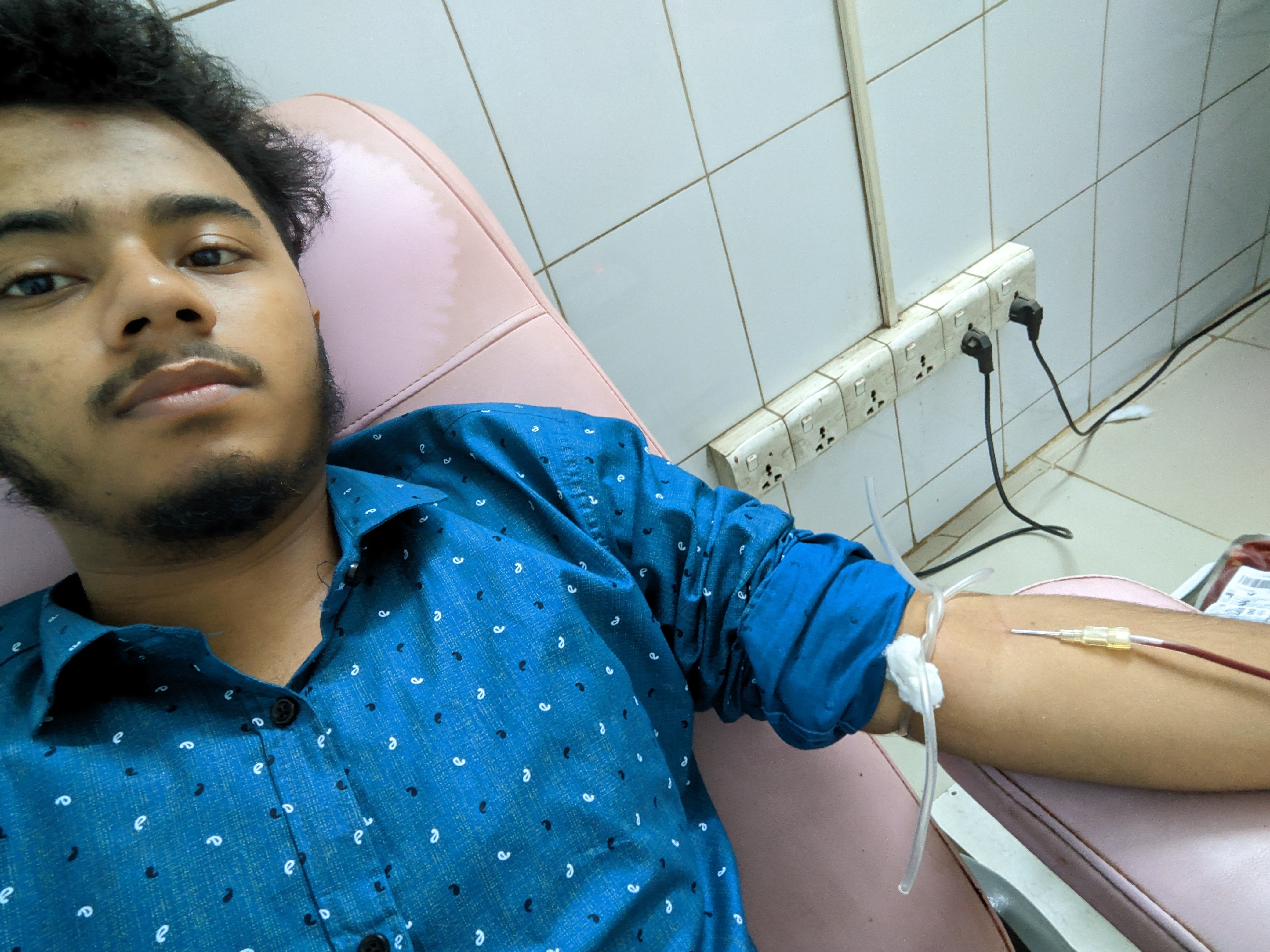 Blood donation moment